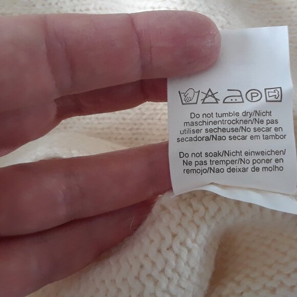 VTG Part Two Maxi Lambswool Open Wrap Cardigan Sweater L - Picture 10 of 11